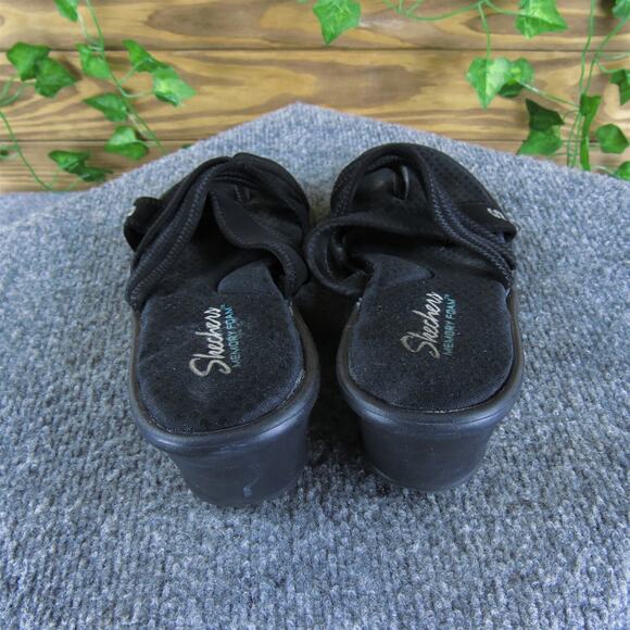 Skechers Women's Memory Foam Flip Flop Black Synthetic 9 Medium Gently Used 2025 - Picture 4 of 6